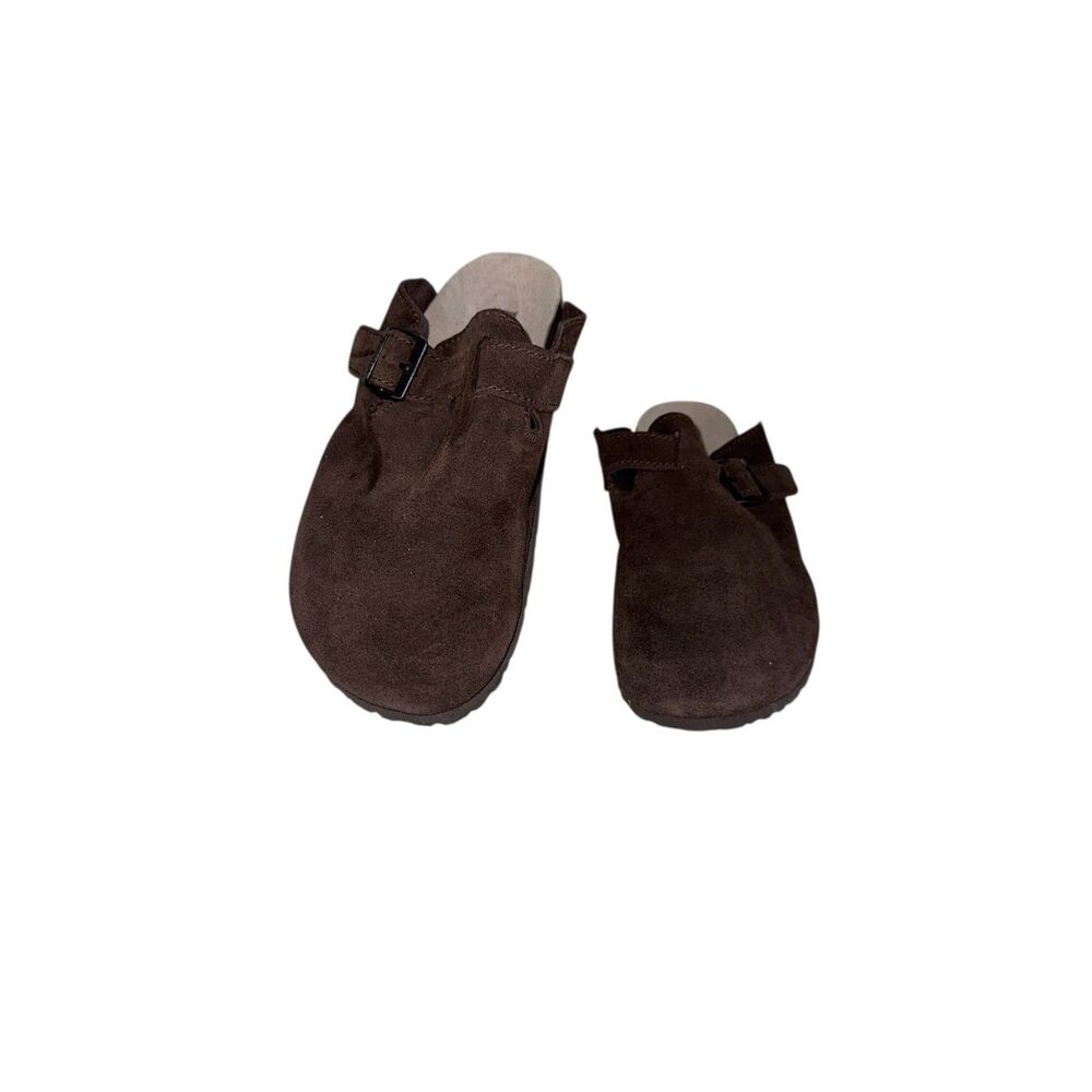 Bjorndal‎ Harvard Brown Suede Slip On Shoes Clogs Slides Sz 8 New